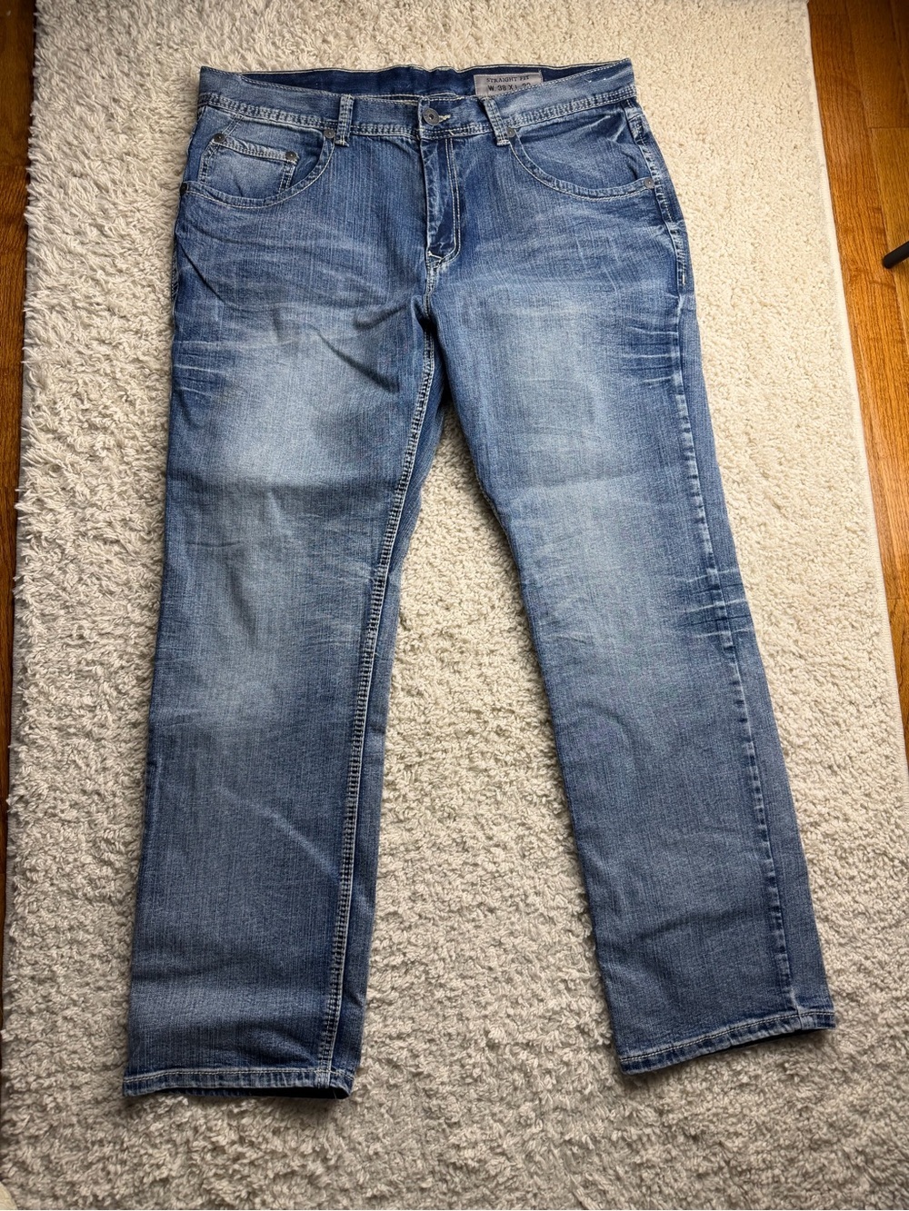 Men’s 38x32 Faded Glory Straight Fit Jeans